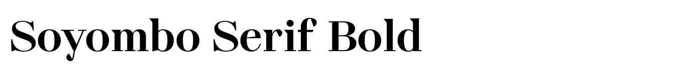 Soyombo Serif Bold